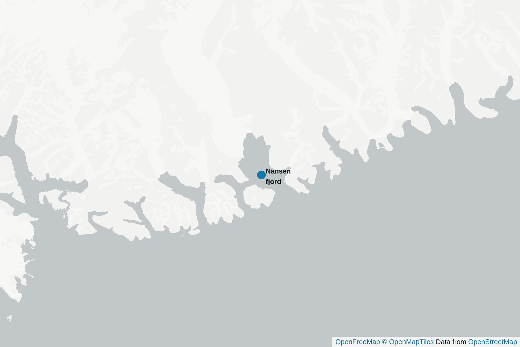 Map of Nansen fjord