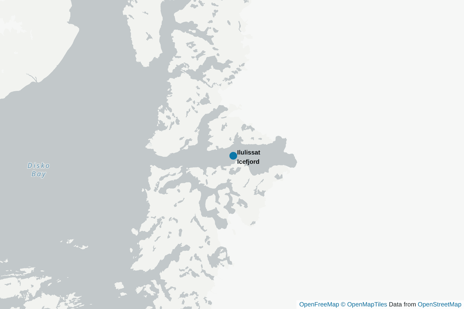 Map of Ilulissat Icefjord