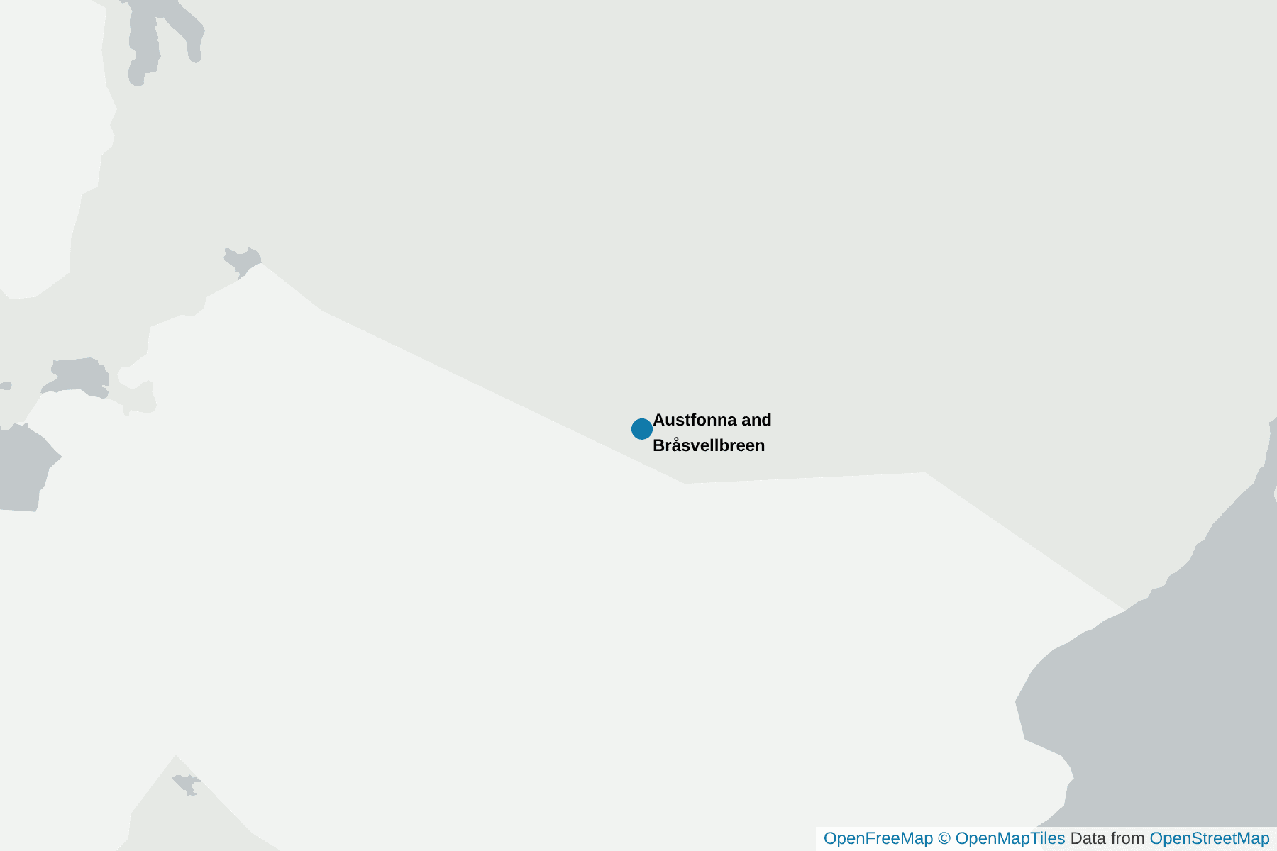 Map of Austfonna and Bråsvellbreen