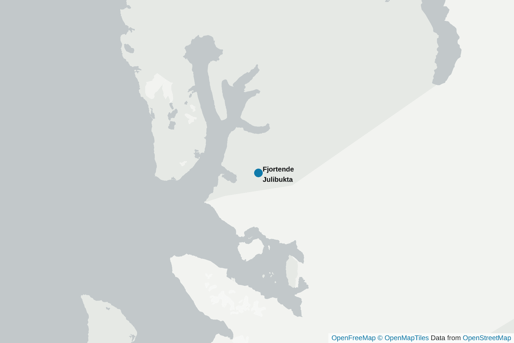 Map of Fjortende Julibukta