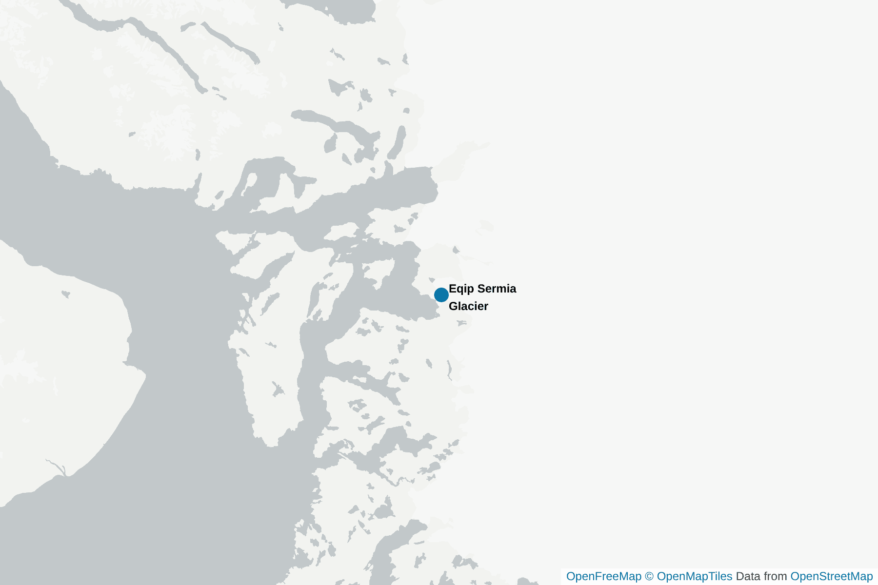 Map of Eqip Sermia Glacier