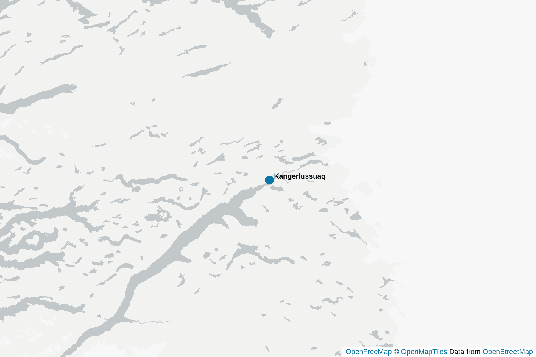 Map of Kangerlussuaq