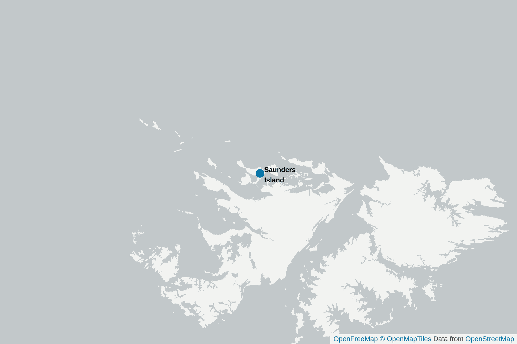 Map of Saunders Island