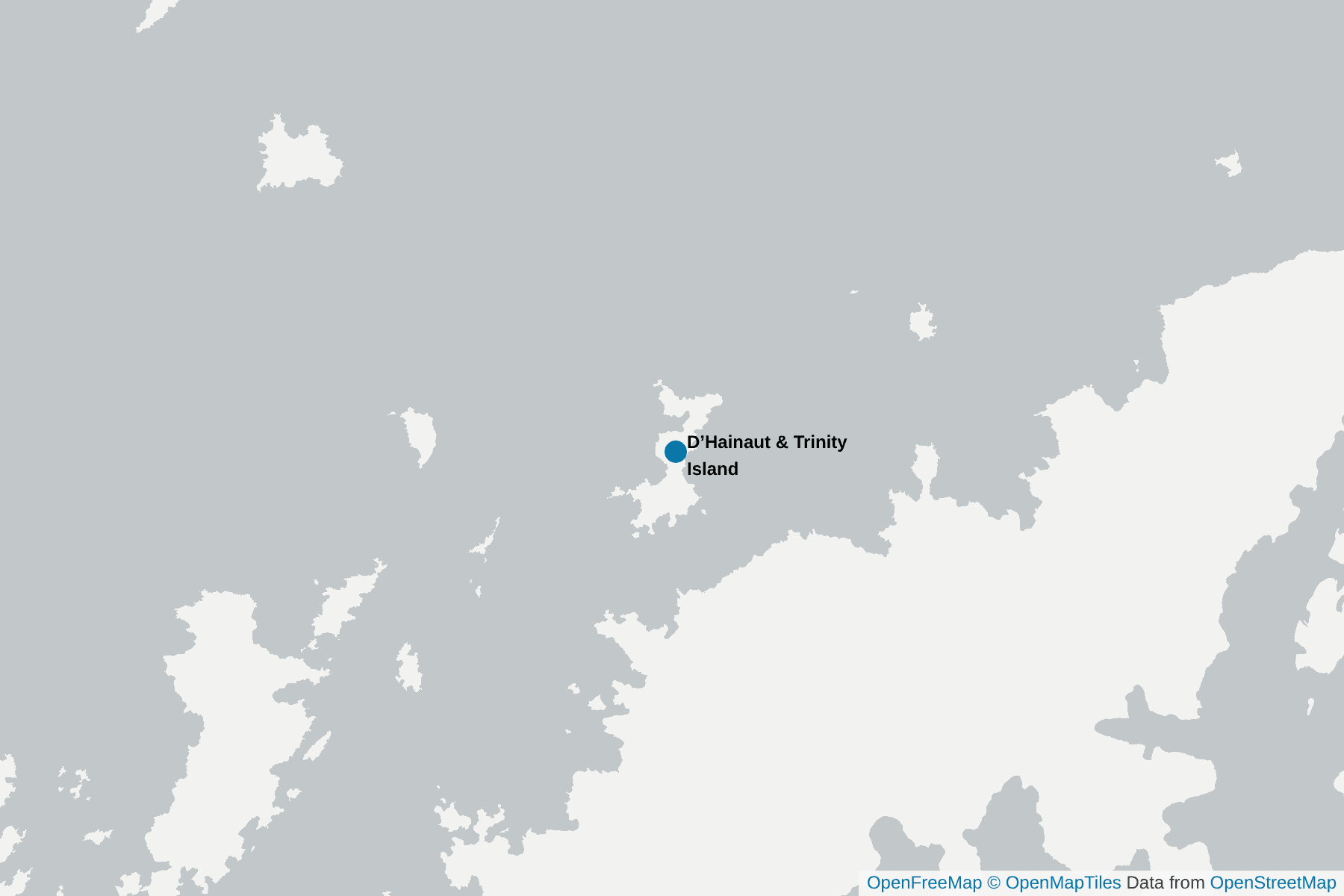 Map of D’Hainaut & Trinity Island