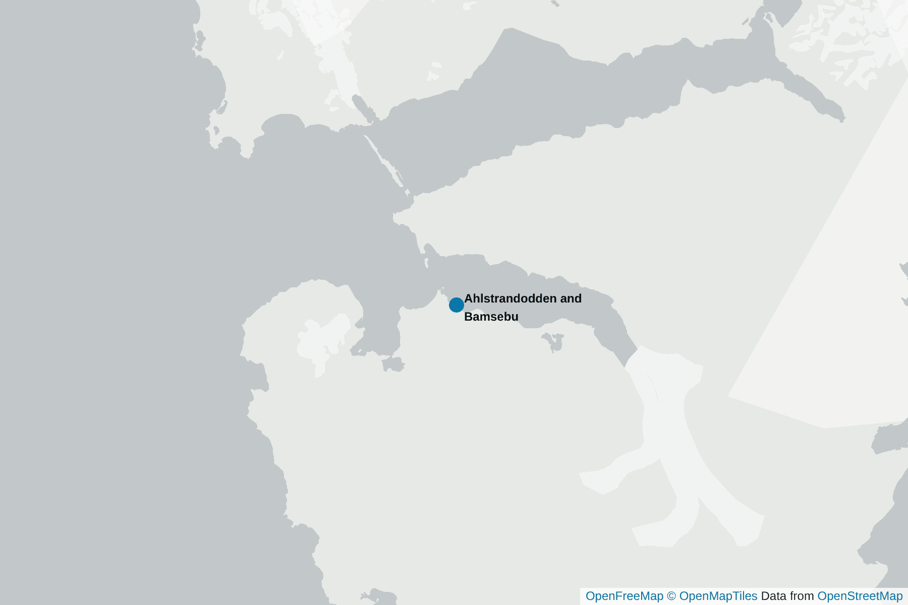 Map of Ahlstrandodden and Bamsebu
