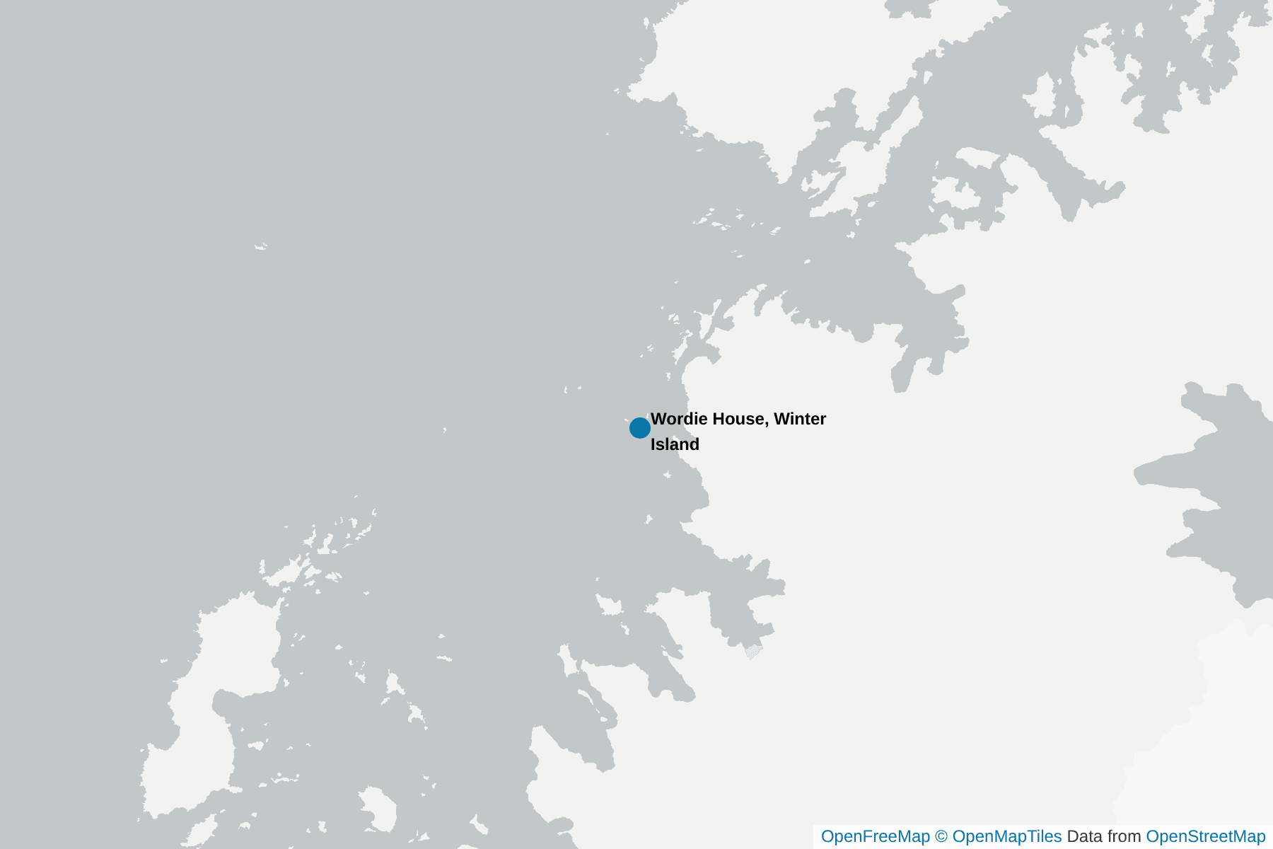 Map of Wordie House, Winter Island