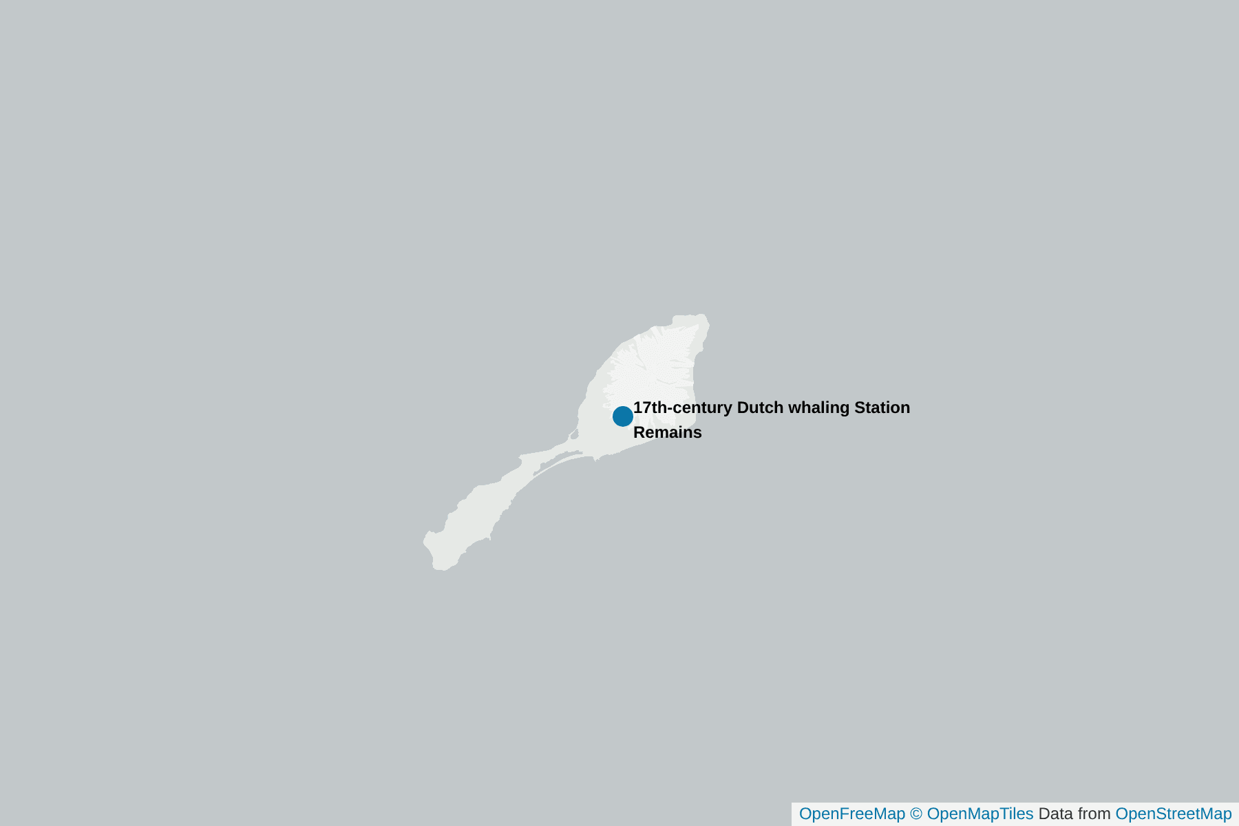 Map of 17th-century Dutch whaling Station Remains