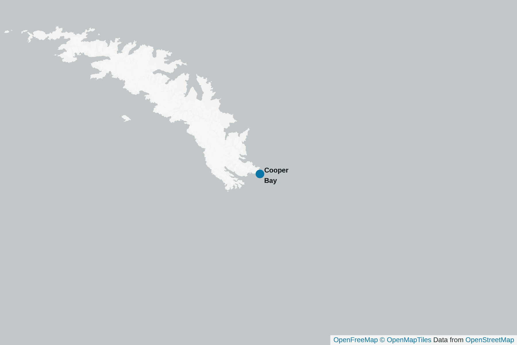 Map of Cooper Bay