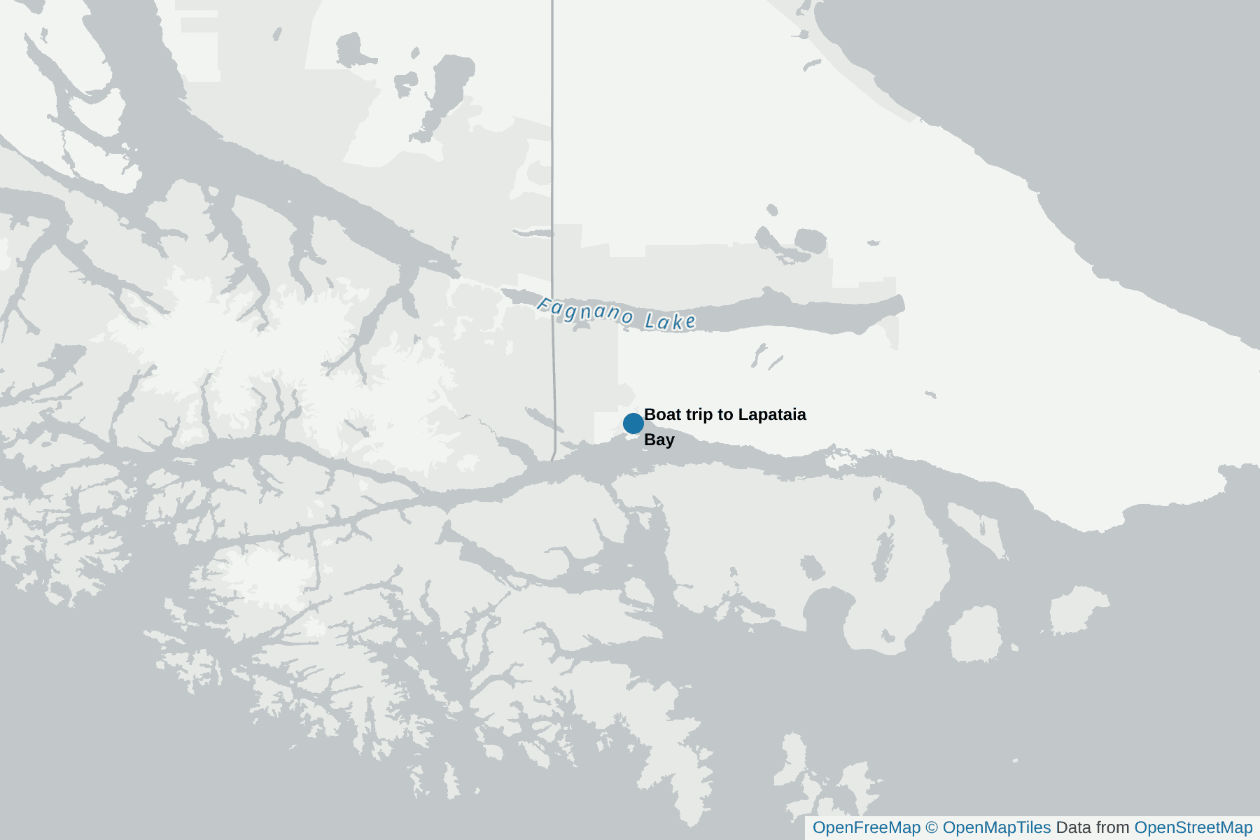 Map of Boat trip to Lapataia Bay