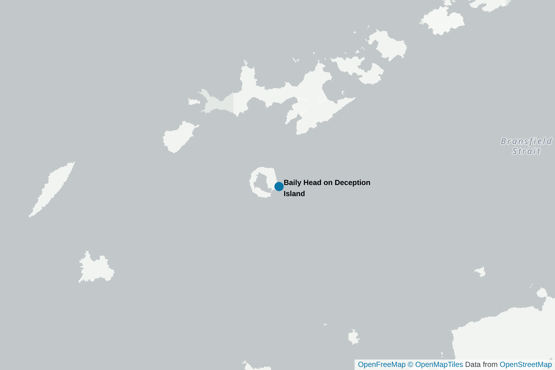 Map of Baily Head on Deception Island