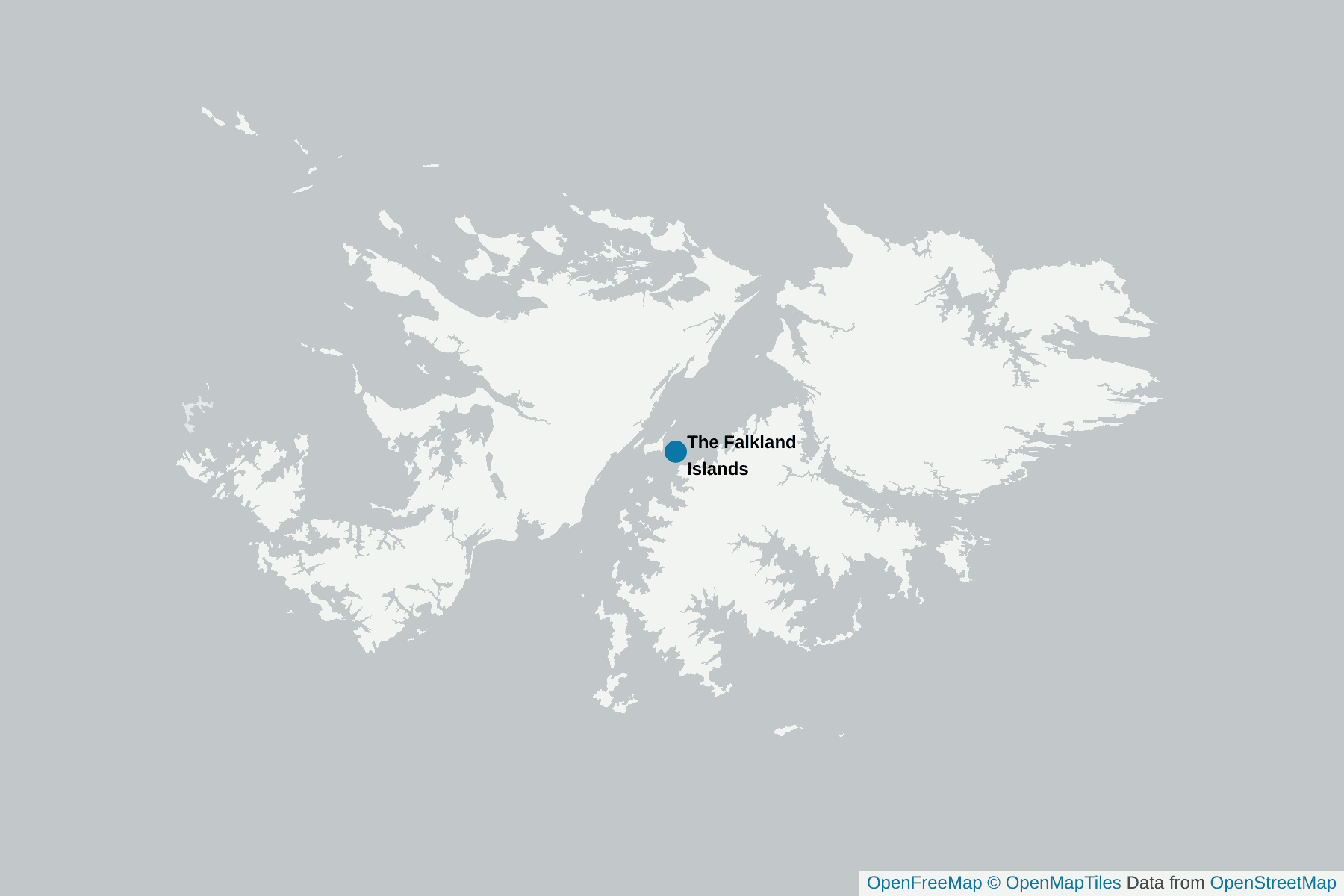 Map of The Falkland Islands
