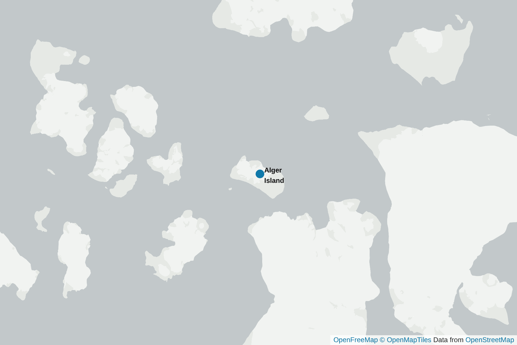 Map of Alger Island