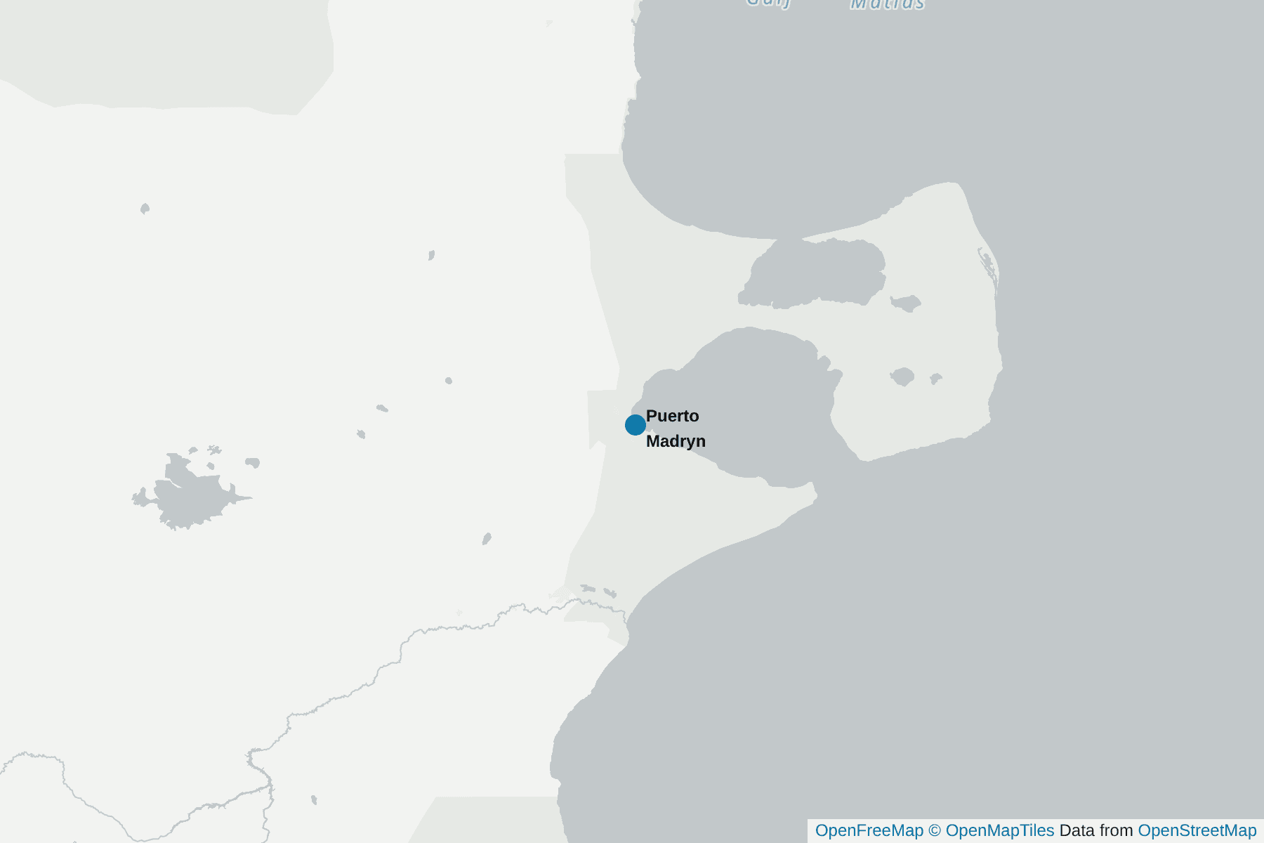 Map of Puerto Madryn