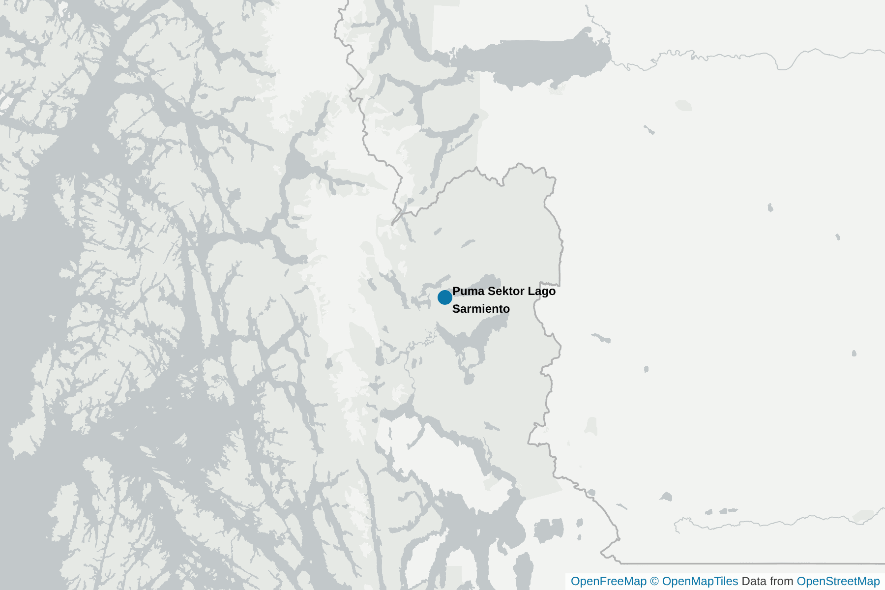 Map of Puma Sektor Lago Sarmiento