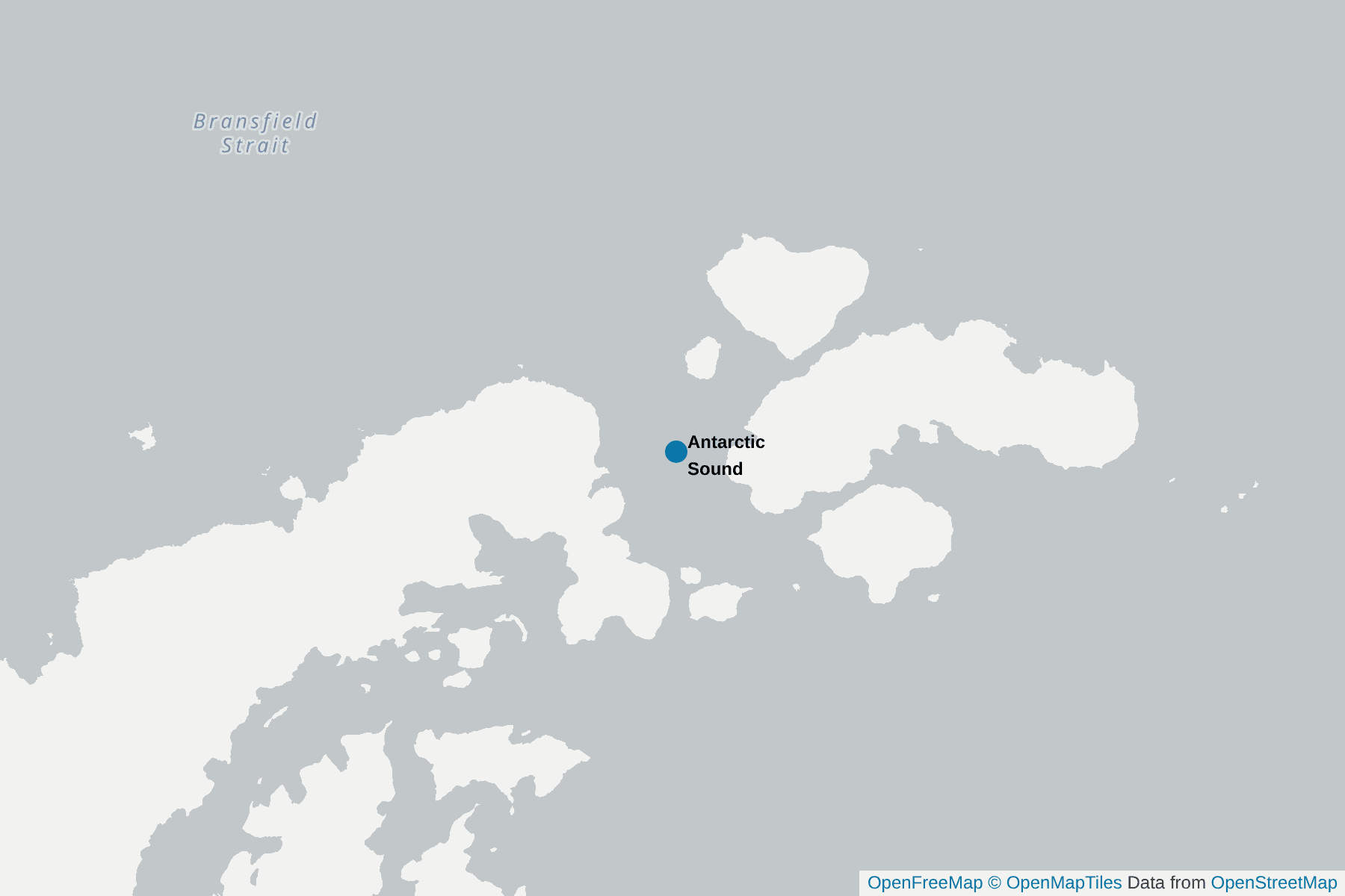 Map of Antarctic Sound