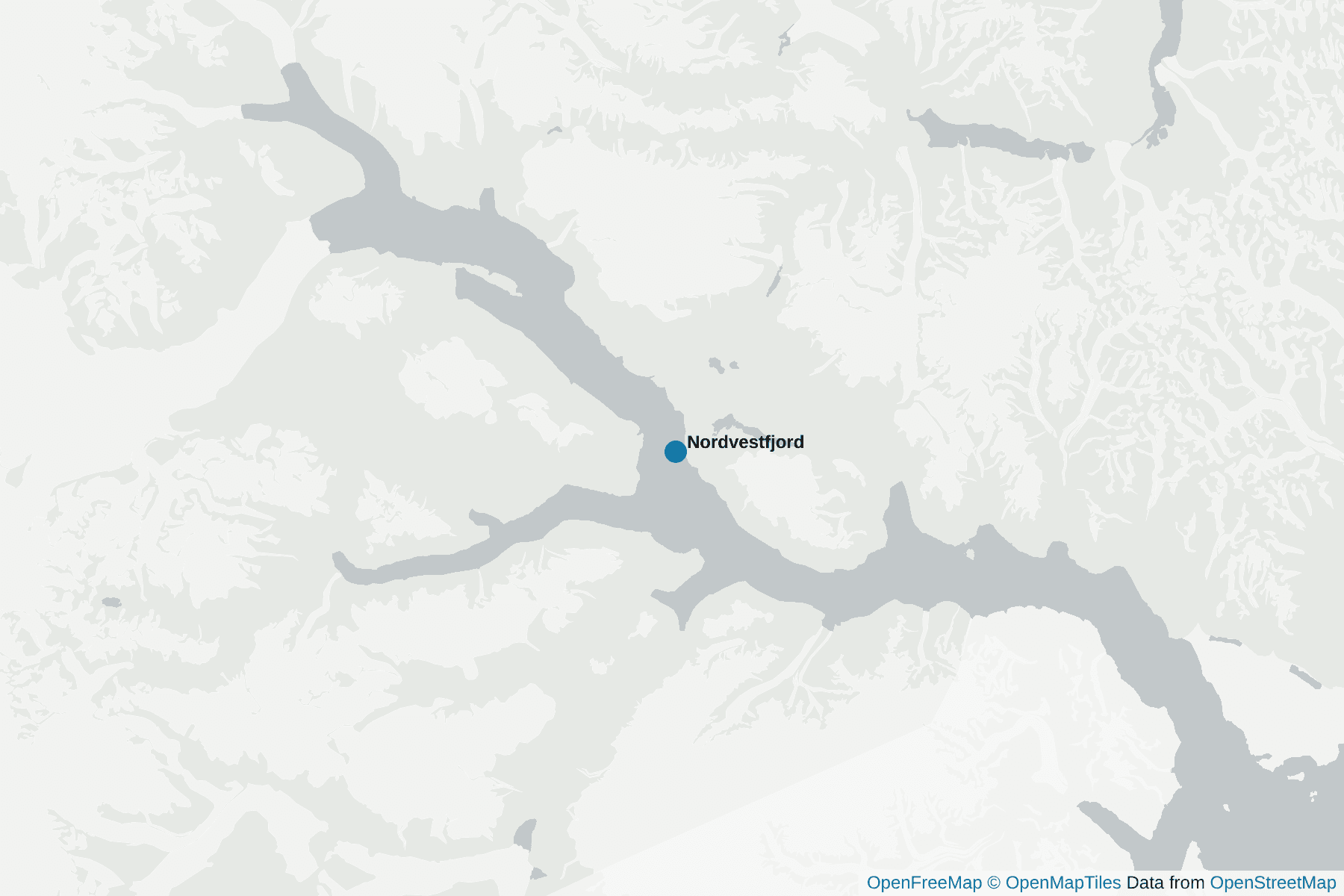Map of Nordvestfjord