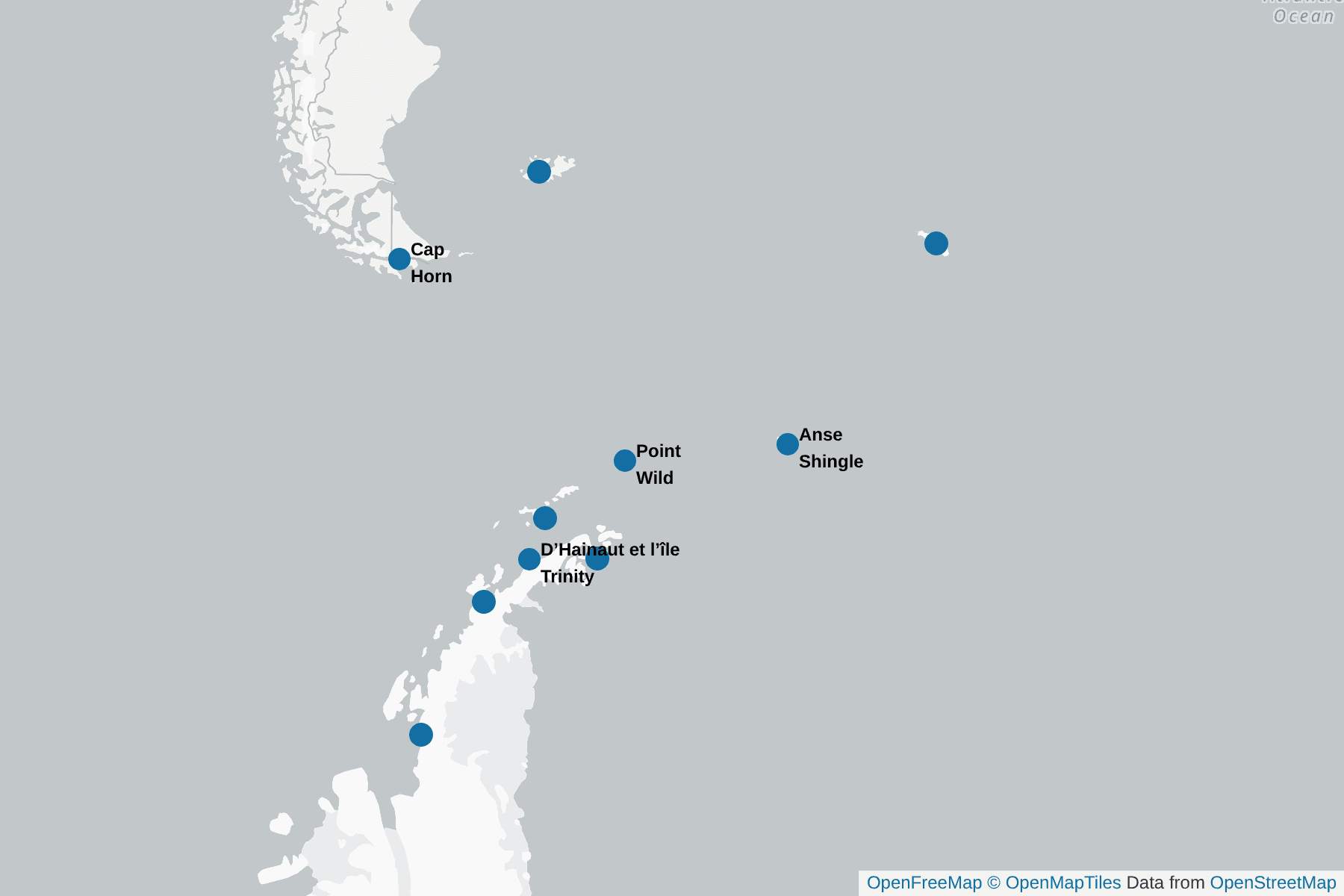 Carte de Labbe brun ou antarctique