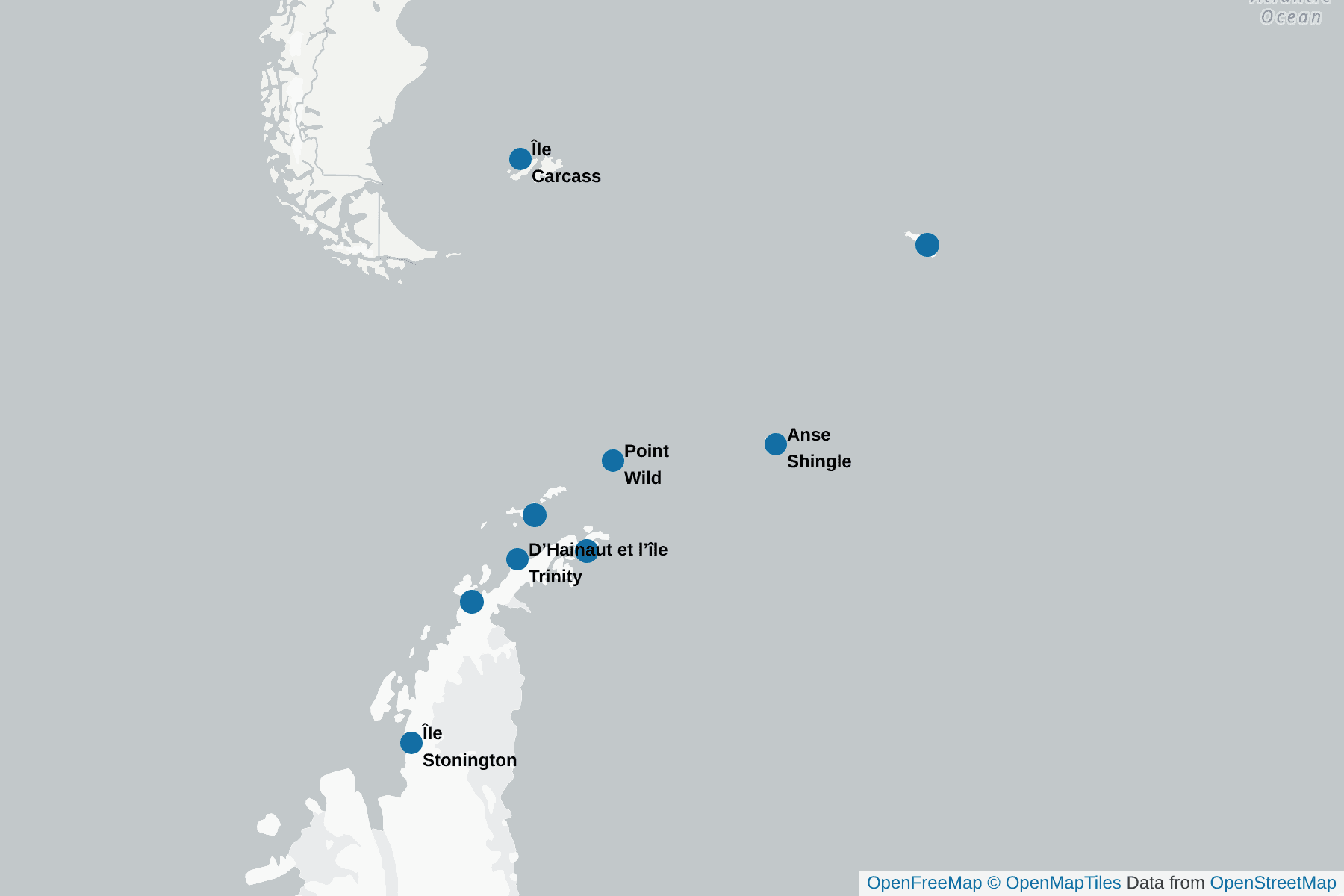 Carte de Phoque à fourrure antarctique