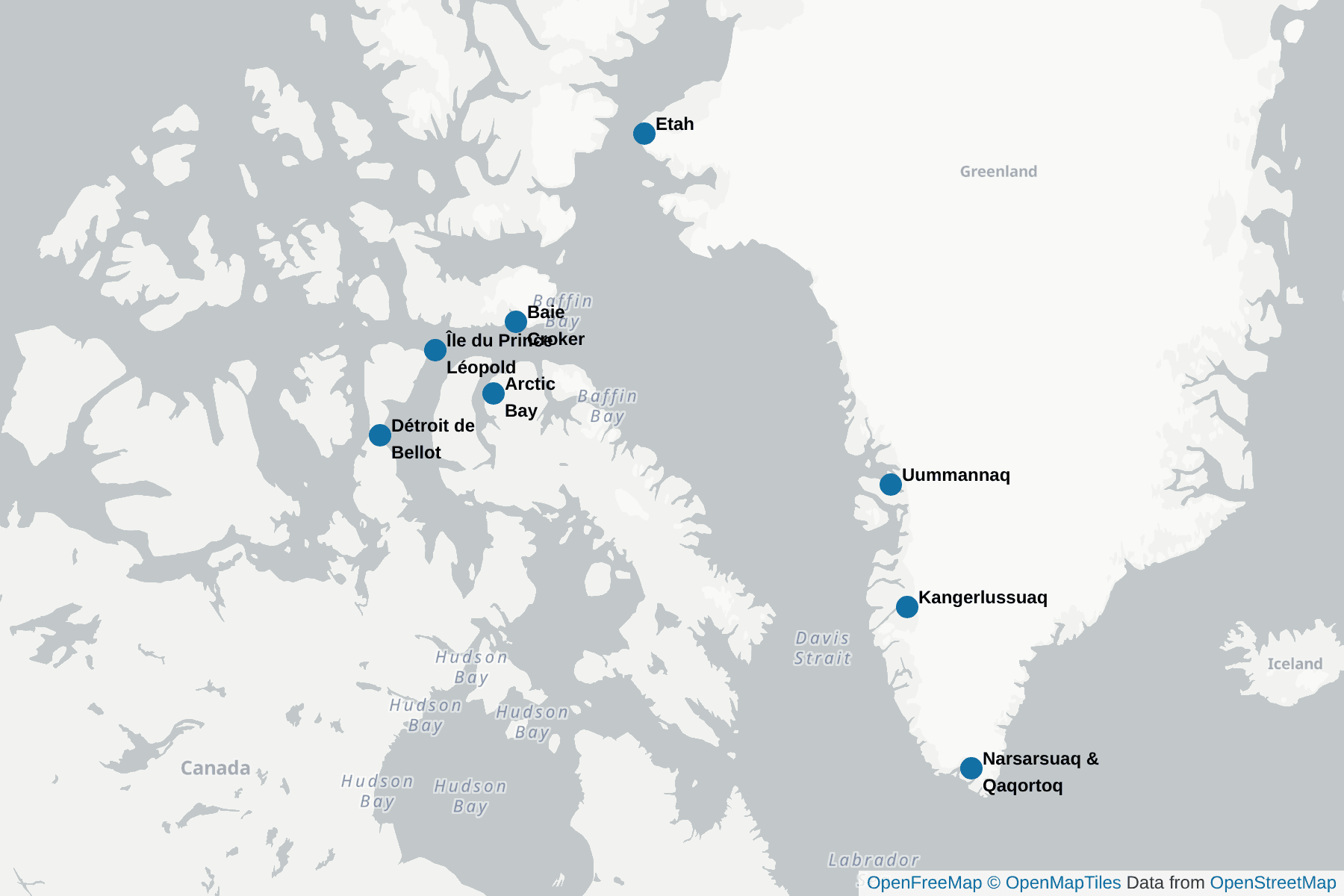 Carte de Caribou