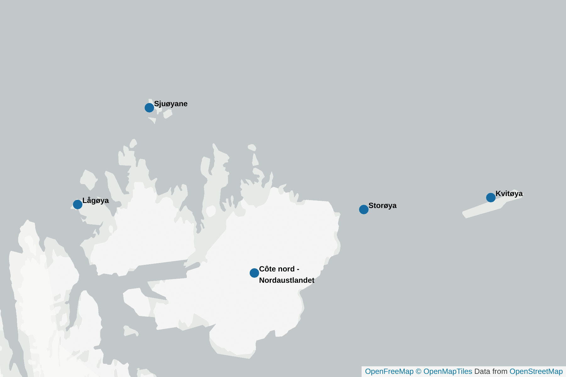 Carte de Svalbard- Est et Nord