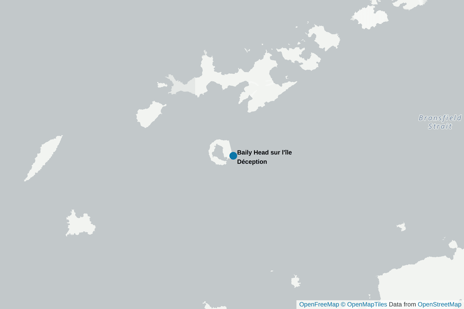 Carte de Baily Head sur l'île Déception