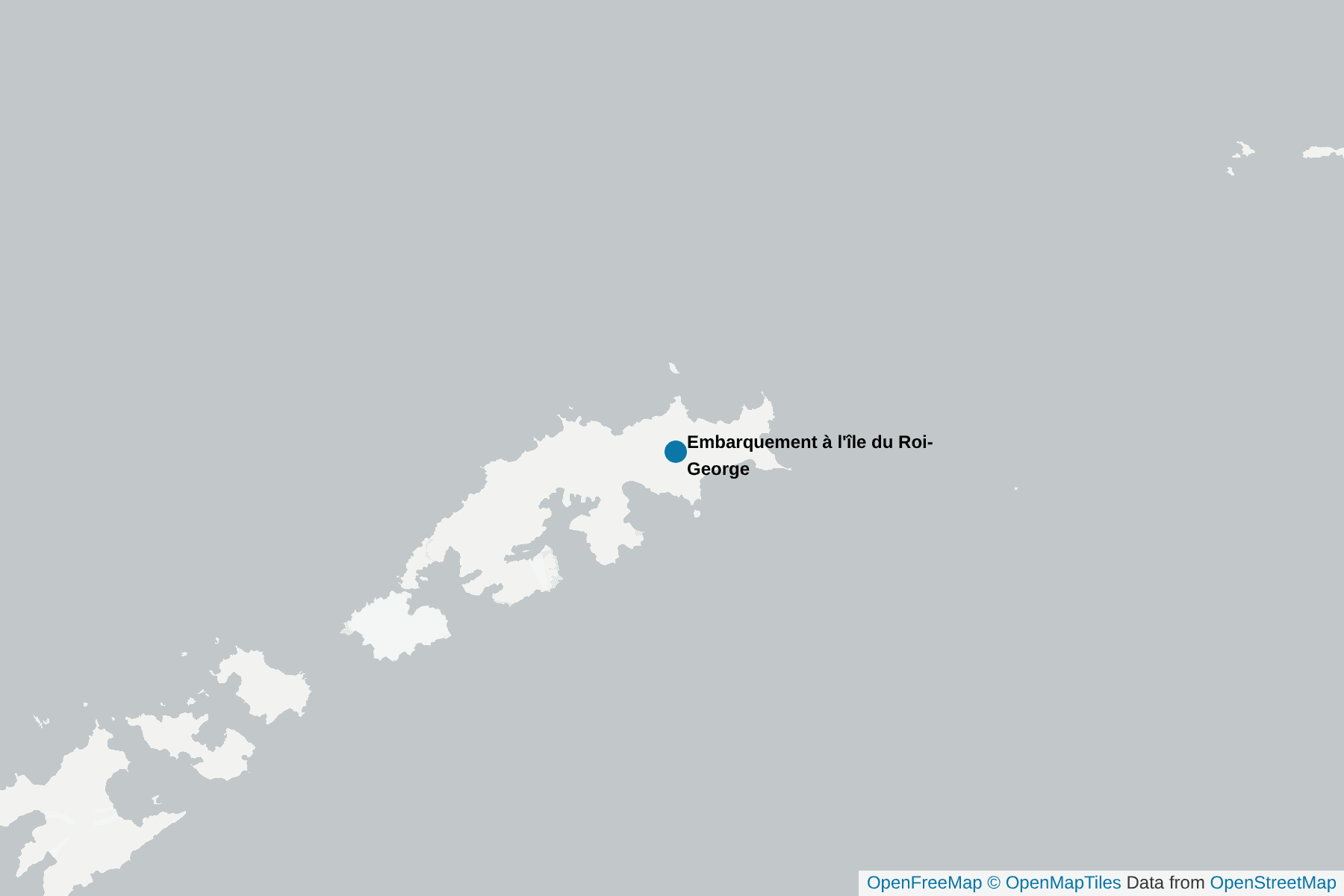 Carte de Embarquement à l'île du Roi-George