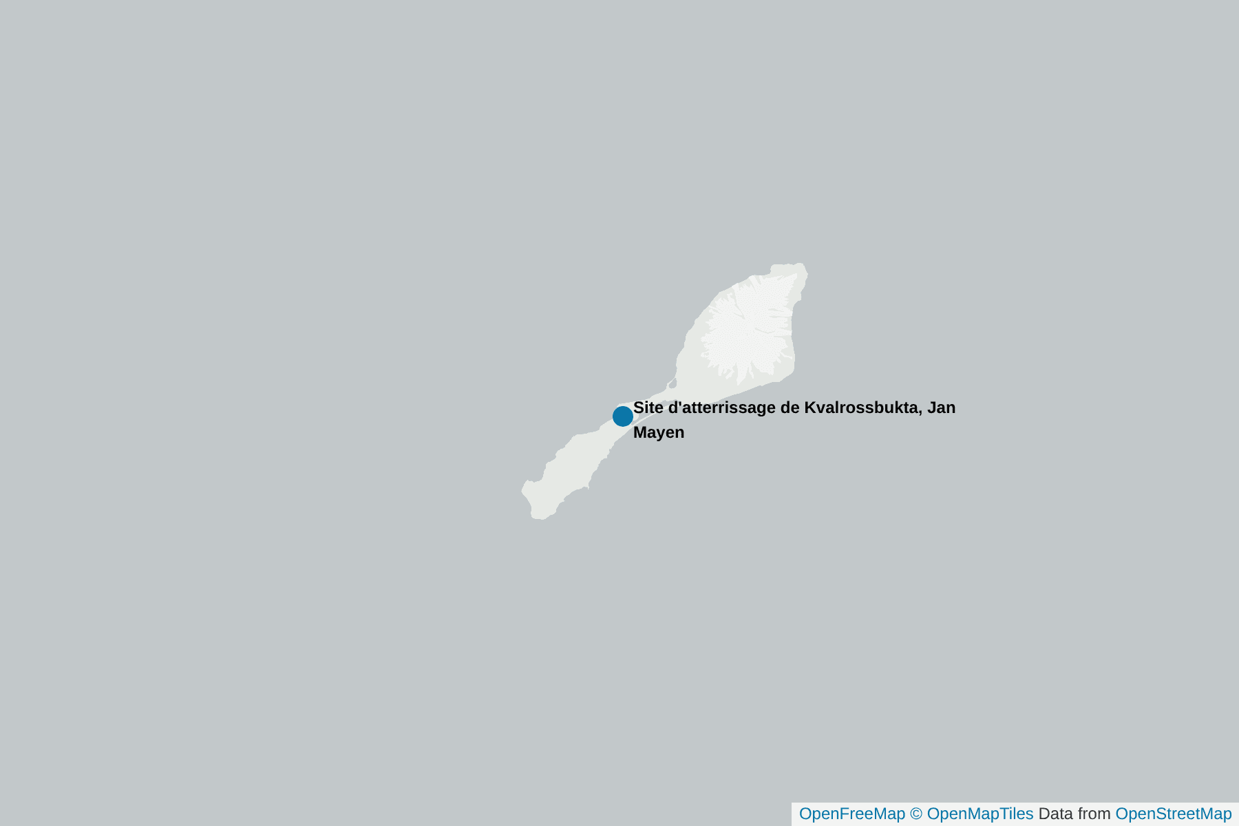 Carte de Site d'atterrissage de Kvalrossbukta, Jan Mayen