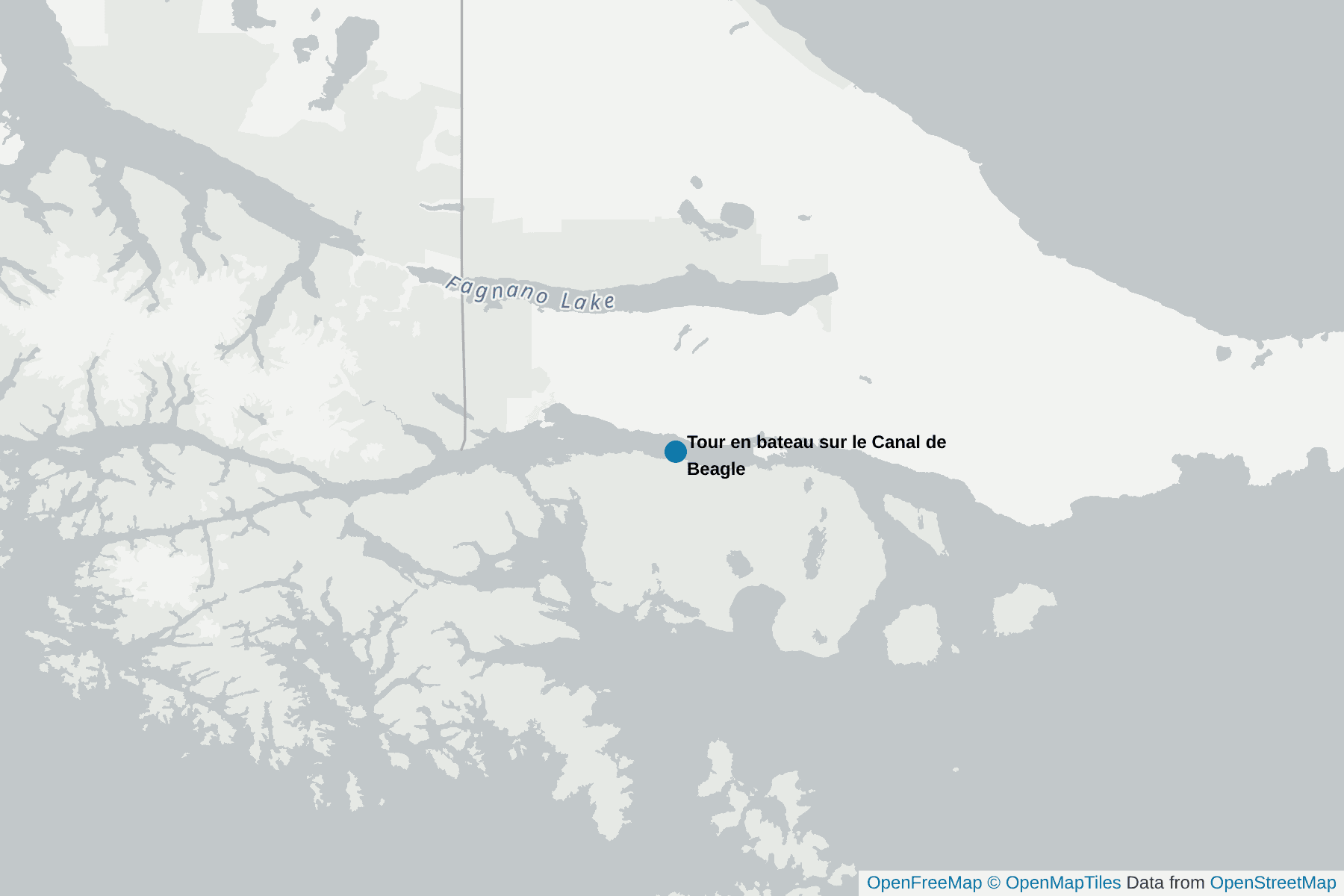 Carte de Tour en bateau sur le Canal de Beagle
