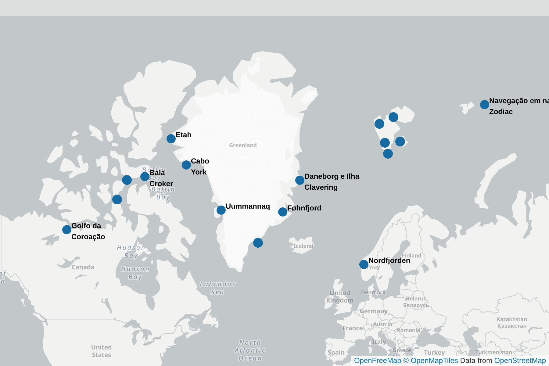 Mapa de Eider-comum