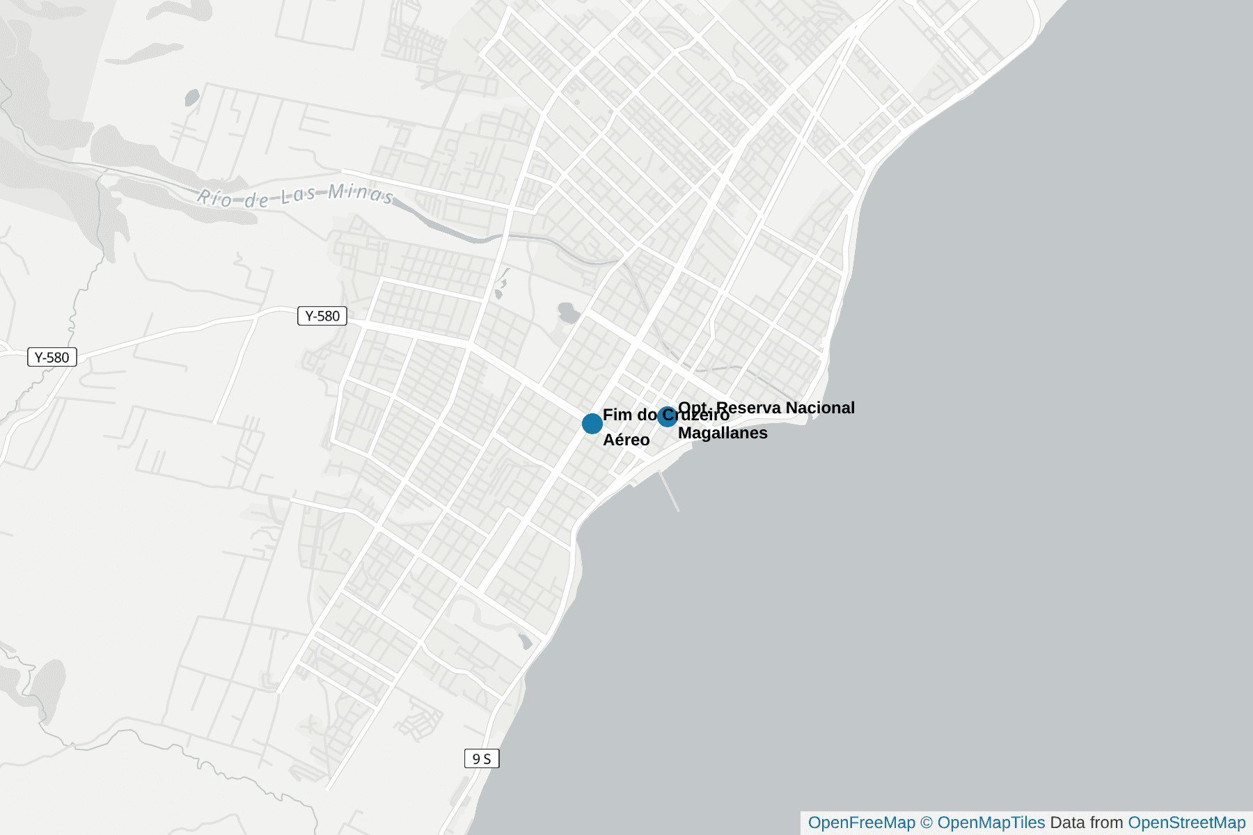 Mapa de Punta Arenas
