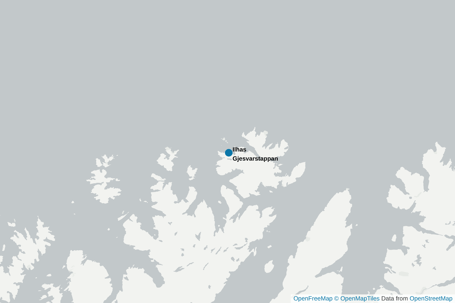 Mapa de Ilhas Gjesvarstappan