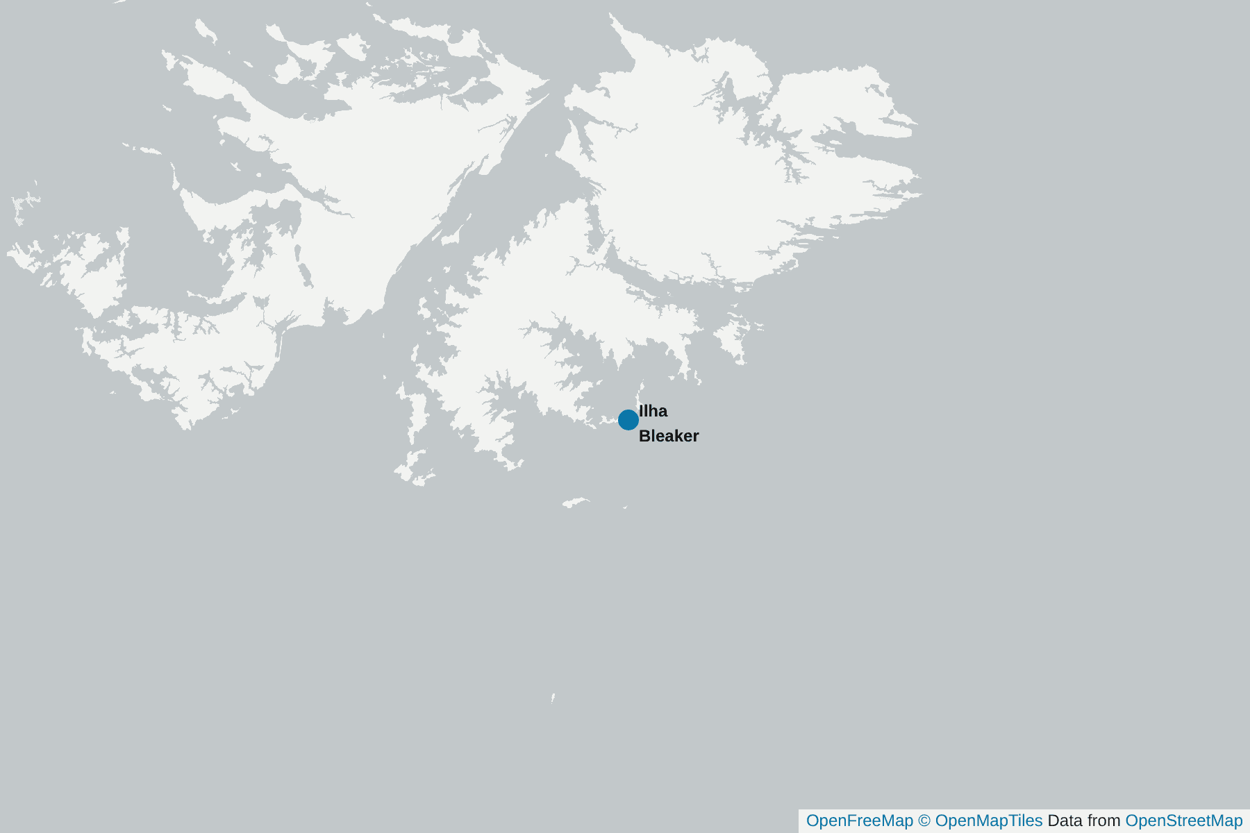 Mapa de Ilha Bleaker