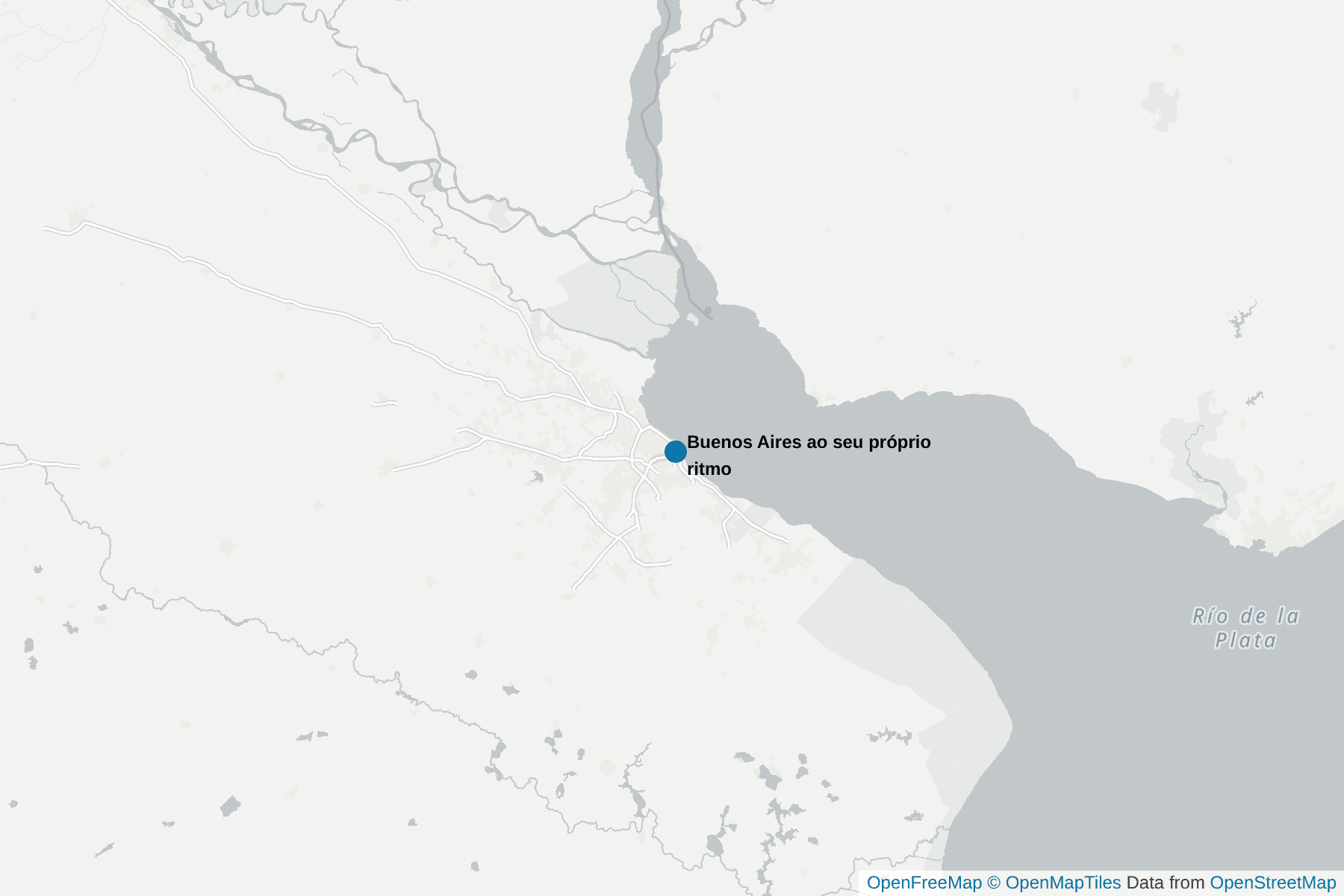 Mapa de Buenos Aires ao seu próprio ritmo