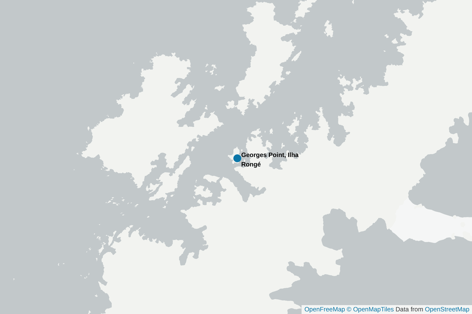 Mapa de Georges Point, Ilha Rongé
