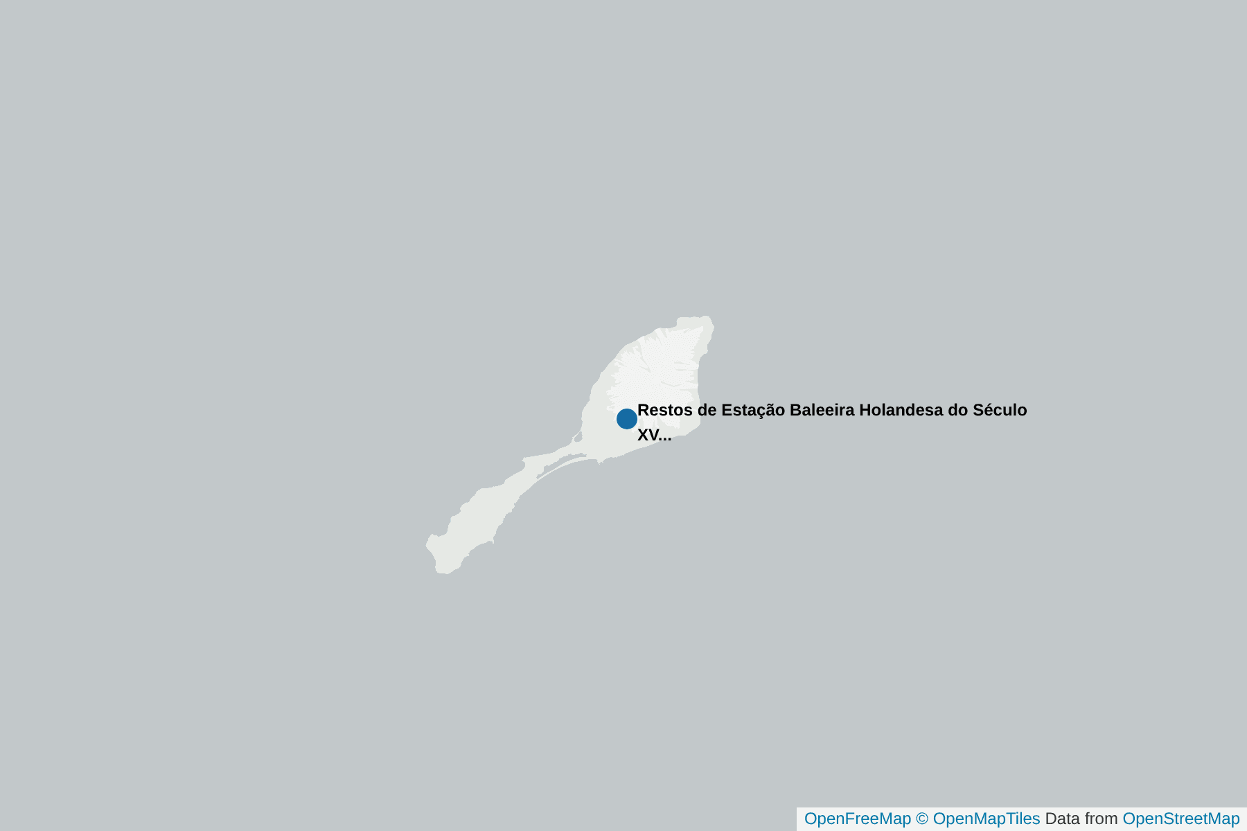 Mapa de Restos de Estação Baleeira Holandesa do Século XVII