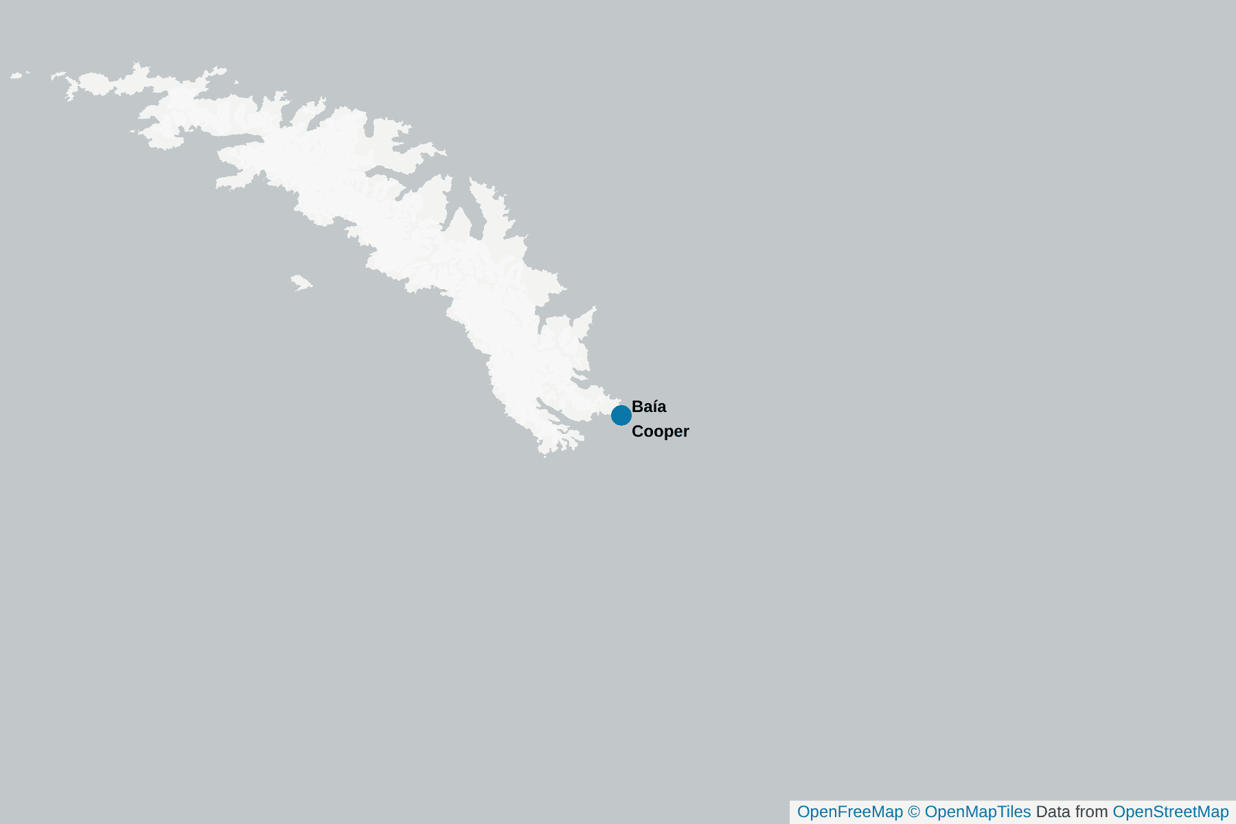 Mapa de Baía Cooper