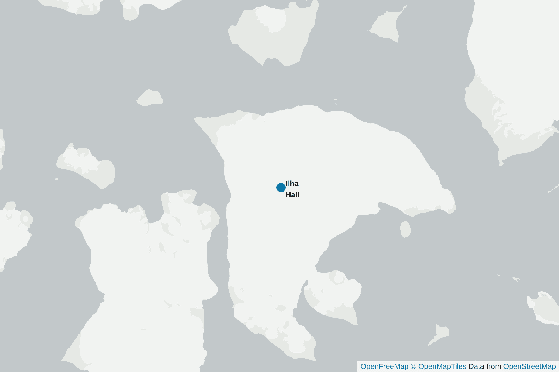 Mapa de Ilha Hall